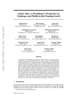 Attack Atlas: A Practitioner's Perspective on Challenges and Pitfalls in
  Red Teaming GenAI