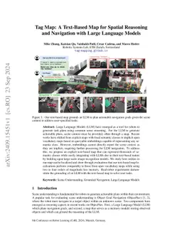 Tag Map: A Text-Based Map for Spatial Reasoning and Navigation with
  Large Language Models