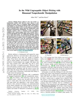 In the Wild Ungraspable Object Picking with Bimanual Nonprehensile
  Manipulation