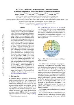 RAM2C: A Liberal Arts Educational Chatbot based on Retrieval-augmented
  Multi-role Multi-expert Collaboration