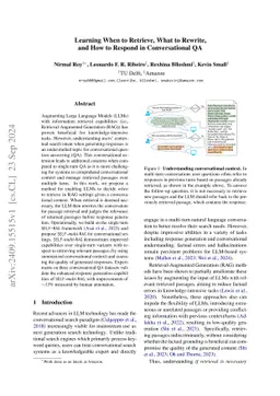 Learning When to Retrieve, What to Rewrite, and How to Respond in
  Conversational QA