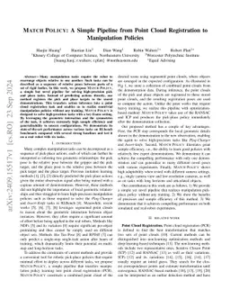MATCH POLICY: A Simple Pipeline from Point Cloud Registration to Manipulation Policies