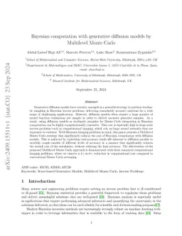 Bayesian computation with generative diffusion models by Multilevel Monte Carlo