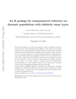 An R package for nonparametric inference on dynamic populations with
  infinitely many types