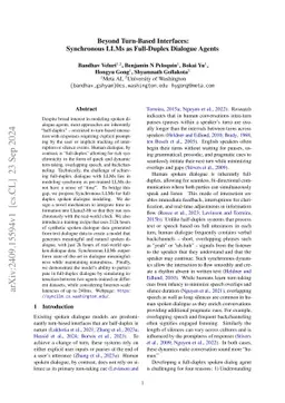 Beyond Turn-Based Interfaces: Synchronous LLMs as Full-Duplex Dialogue
  Agents