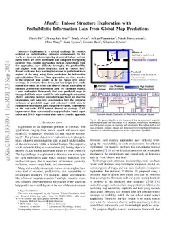 MapEx: Indoor Structure Exploration with Probabilistic Information Gain from Global Map Predictions