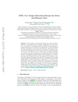 PDT: Uav Target Detection Dataset for Pests and Diseases Tree