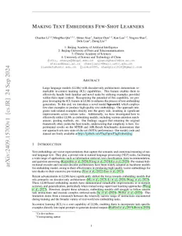 Making Text Embedders Few-Shot Learners