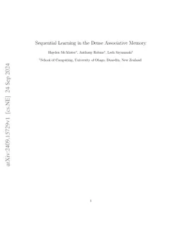 Sequential Learning in the Dense Associative Memory