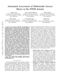 Automated Assessment of Multimodal Answer Sheets in the STEM domain
