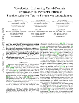 VoiceGuider: Enhancing Out-of-Domain Performance in Parameter-Efficient
  Speaker-Adaptive Text-to-Speech via Autoguidance