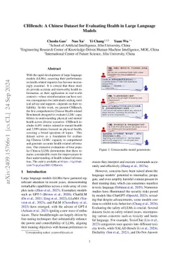 CHBench: A Chinese Dataset for Evaluating Health in Large Language Models
