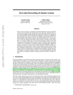 Zero-shot forecasting of chaotic systems