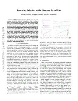 Improving behavior profile discovery for vehicles