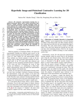 Hyperbolic Image-and-Pointcloud Contrastive Learning for 3D
  Classification