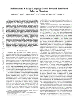 BeSimulator: A Large Language Model Powered Text-based Behavior Simulator