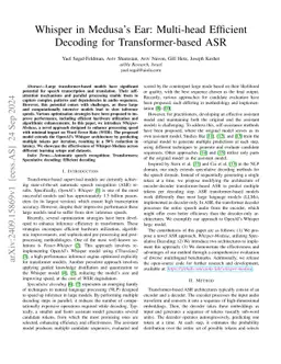 Whisper in Medusa's Ear: Multi-head Efficient Decoding for
  Transformer-based ASR