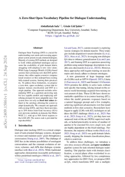 A Zero-Shot Open-Vocabulary Pipeline for Dialogue Understanding