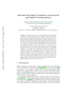 Self-supervised Shape Completion via Involution and Implicit
  Correspondences