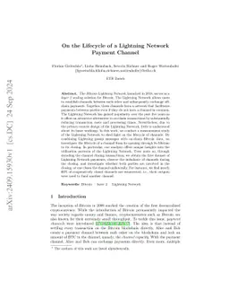 On the Lifecycle of a Lightning Network Payment Channel