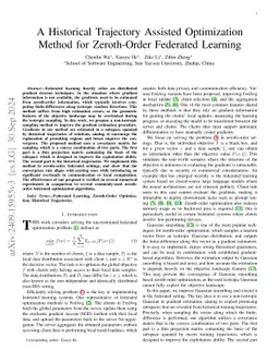A Historical Trajectory Assisted Optimization Method for Zeroth-Order
  Federated Learning