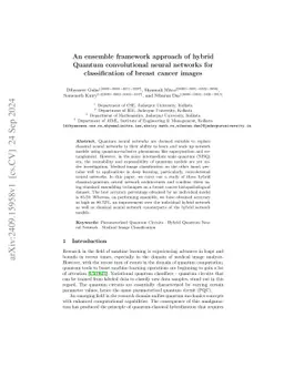 An ensemble framework approach of hybrid Quantum convolutional neural
  networks for classification of breast cancer images