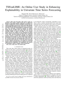 TSFeatLIME: An Online User Study in Enhancing Explainability in
  Univariate Time Series Forecasting