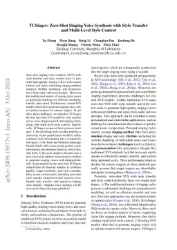 TCSinger: Zero-Shot Singing Voice Synthesis with Style Transfer and Multi-Level Style Control