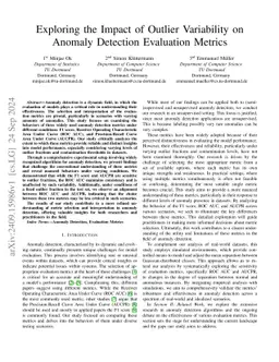Exploring the Impact of Outlier Variability on Anomaly Detection
  Evaluation Metrics