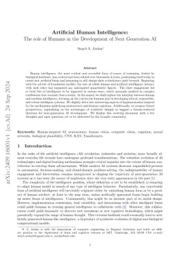 Artificial Human Intelligence: The role of Humans in the Development of Next Generation AI