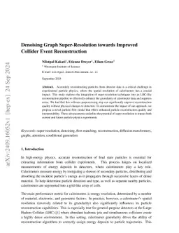 Denoising Graph Super-Resolution towards Improved Collider Event Reconstruction
