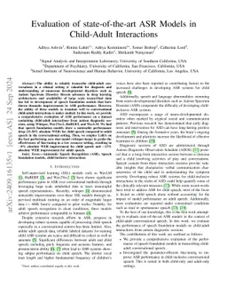 Evaluation of Speech Foundation Models for ASR on Child-Adult Conversations in Autism Diagnostic Sessions