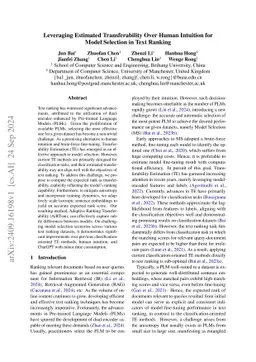 Leveraging Estimated Transferability Over Human Intuition for Model
  Selection in Text Ranking
