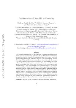 Problem-oriented AutoML in Clustering