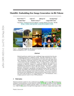 MaskBit: Embedding-free Image Generation via Bit Tokens