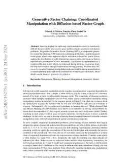 Generative Factor Chaining: Coordinated Manipulation with
  Diffusion-based Factor Graph