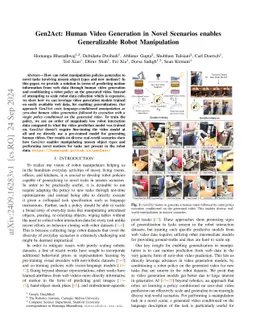 Gen2Act: Human Video Generation in Novel Scenarios enables Generalizable
  Robot Manipulation