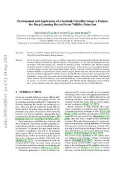 Development and Application of a Sentinel-2 Satellite Imagery Dataset
  for Deep-Learning Driven Forest Wildfire Detection