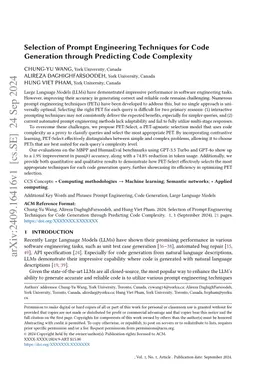 Selection of Prompt Engineering Techniques for Code Generation through
  Predicting Code Complexity
