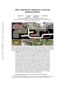 MBC: Multi-Brain Collaborative Control for Quadruped Robots