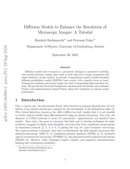 Diffusion Models to Enhance the Resolution of Microscopy Images: A
  Tutorial