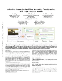 NoTeeline: Supporting Real-Time, Personalized Notetaking with
  LLM-Enhanced Micronotes