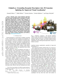 GSplatLoc: Grounding Keypoint Descriptors into 3D Gaussian Splatting for Improved Visual Localization
