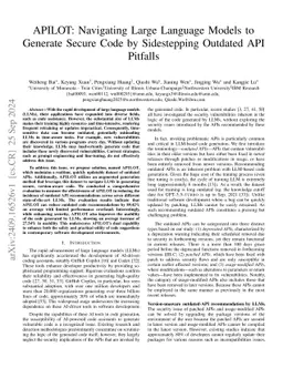 APILOT: Navigating Large Language Models to Generate Secure Code by
  Sidestepping Outdated API Pitfalls