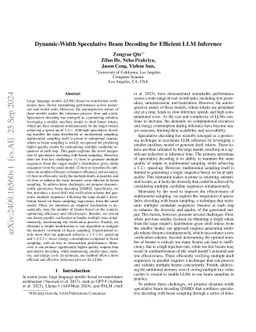 Dynamic-Width Speculative Beam Decoding for Efficient LLM Inference