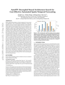 AutoSTF: Decoupled Neural Architecture Search for Cost-Effective Automated Spatio-Temporal Forecasting