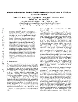 Generative Pre-trained Ranking Model with Over-parameterization at
  Web-Scale (Extended Abstract)