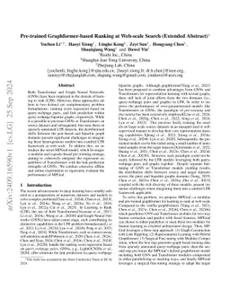 Pre-trained Graphformer-based Ranking at Web-scale Search (Extended
  Abstract)