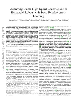 Achieving Stable High-Speed Locomotion for Humanoid Robots with Deep
  Reinforcement Learning