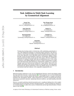 Task Addition in Multi-Task Learning by Geometrical Alignment
